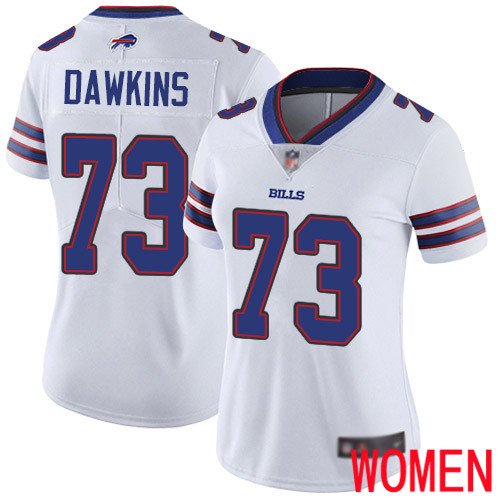 Women Buffalo Bills #73 Dion Dawkins White Vapor Untouchable Limited Player NFL Jersey